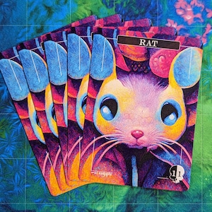 Rat Tokens - Magic Proxies - Full Art Proxy - 5 Card Pack