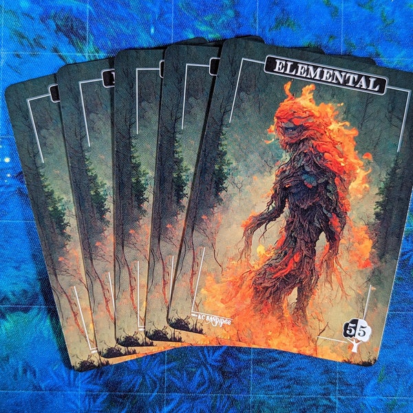 Elemental Tokens - Magic Proxies - Full Art Proxy - 5 Card Pack