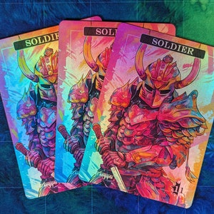 Soldier Foil Tokens - Magic Proxies - Full Art Proxy - 3 Card Pack