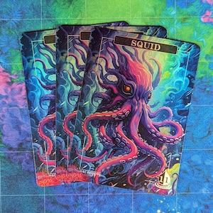 Squid Foil Tokens - Magic Proxies - Full Art Proxy - 3 Card Pack