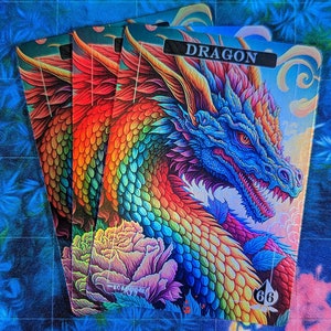 Dragon 6/6 Foil Tokens - Magic Proxies - Full Art Proxy - 3 Card Pack