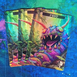 Pest Foil Tokens - Magic Proxies - Full Art Proxy - Pacote de 3 cartas