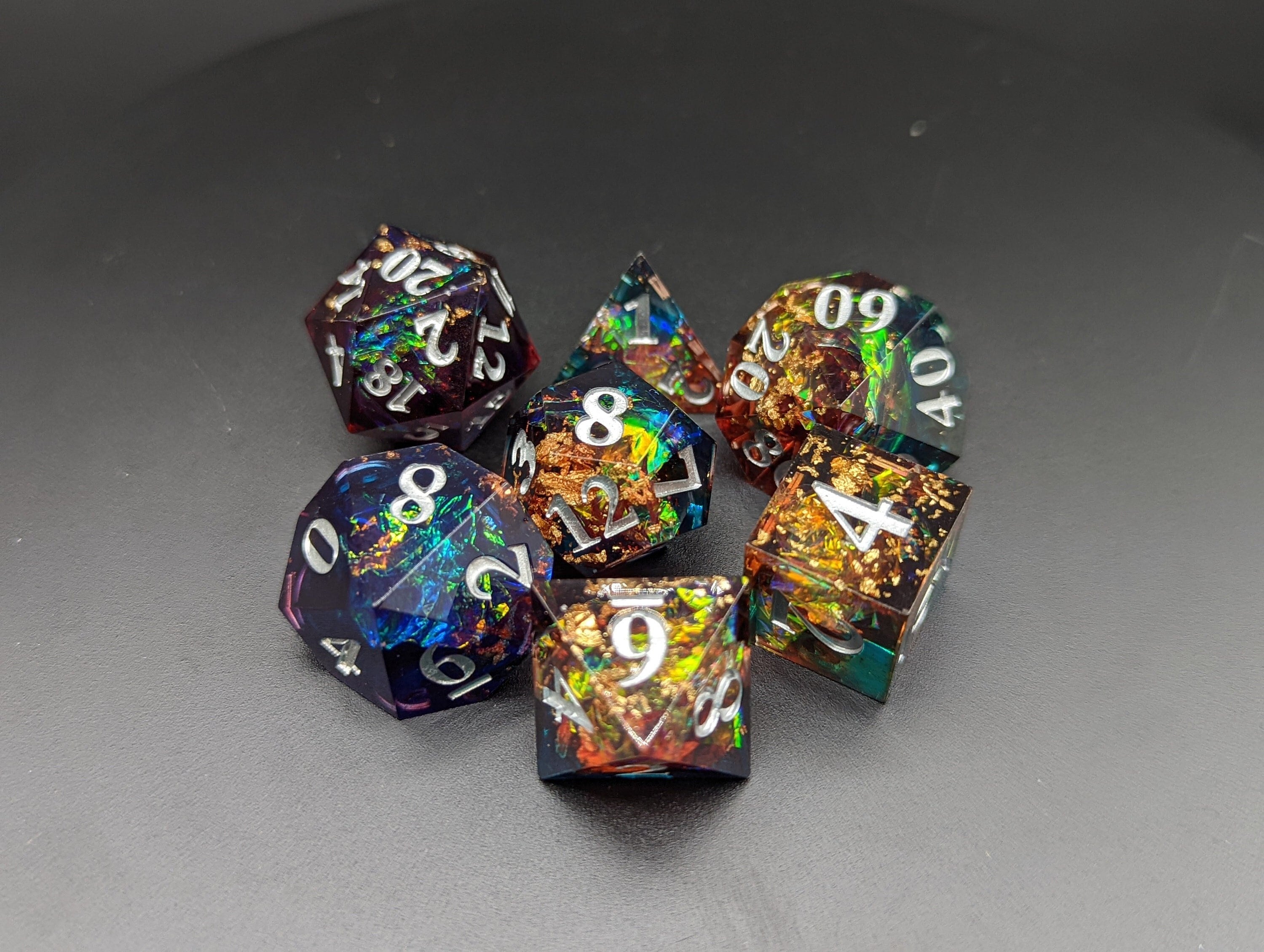 Polymorph - Sharp Edge Dice -  DnD Dice Set - Polyhedral Dice Set - D&D Dice - TTRPG Dice - Dungeons and Dragons