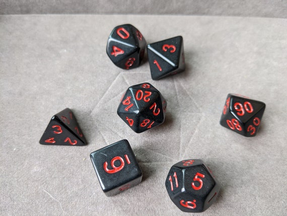 Neon Red And Black Dnd Dice Set Polyhedral Dice Set D D Etsy Neon Red And Black Dnd Dice Set Polyhedral Dice Set D D Etsy