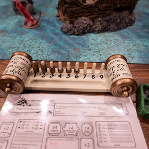 D&D Spell Slot Tracker Scroll Themed Dungeons and Dragons 5e/3.5/ADnD Accessory image 2