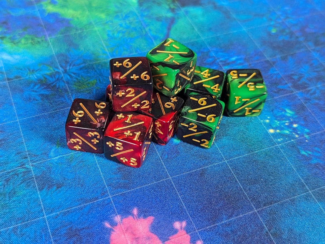 Counter Dice 10 Counter Dice for Magic the Gathering - Dice Tokens, -1/-1 Counter ...
