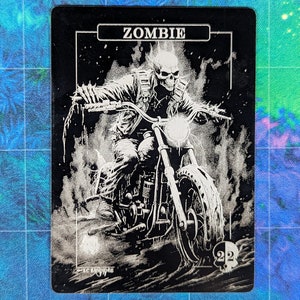 Zombie Metal Token - 0,5 mm dicke Aluminiumkarte - Full Art Token - Magic Tokens