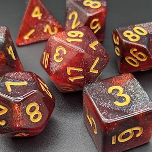 Triangulum Galaxy Set -  DnD Dice Set - Polyhedral Dice Set - D&D Dice - TTRPG Dice - Dungeons and Dragons