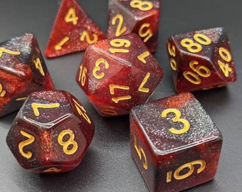 Triangulum Galaxy Set -  DnD Dice Set - Polyhedral Dice Set - D&D Dice - TTRPG Dice - Dungeons and Dragons