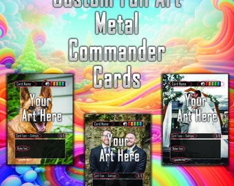 Full Color Custom Metal Magic Cards - 1.1mm Thick Metal Card - Full Art, Full Color Metal Proxy