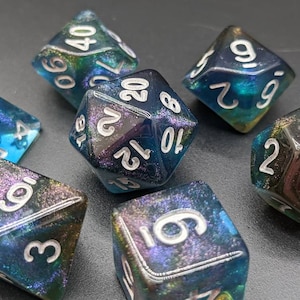 Andromeda Galaxy Set -  DnD Dice Set - Polyhedral Dice Set - D&D Dice - TTRPG Dice - Dungeons and Dragons