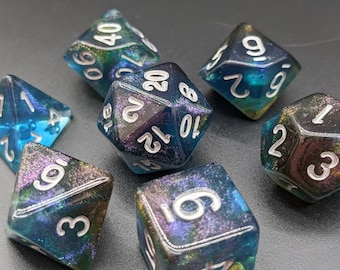 Andromeda Galaxy Set -  DnD Dice Set - Polyhedral Dice Set - D&D Dice - TTRPG Dice - Dungeons and Dragons