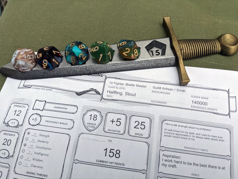 Battle Master Superiority Dice Tracker themed 5e Dungeons Etsy