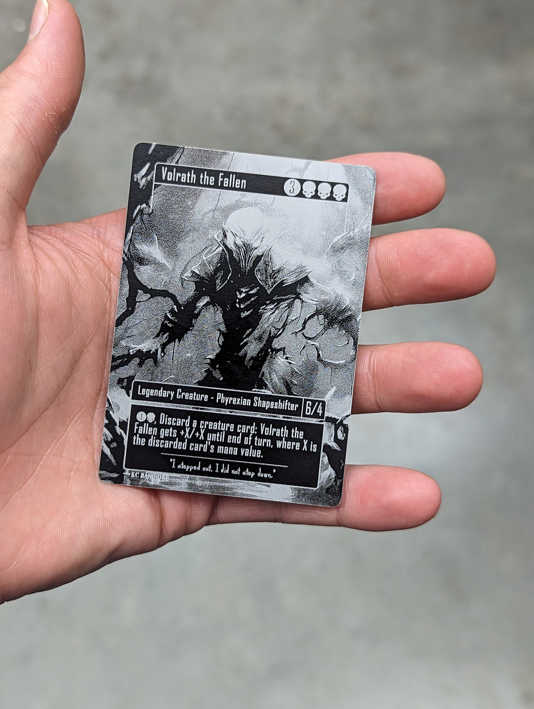 metal engraved mtg cards Stainless Steel The Ring Token main image 1