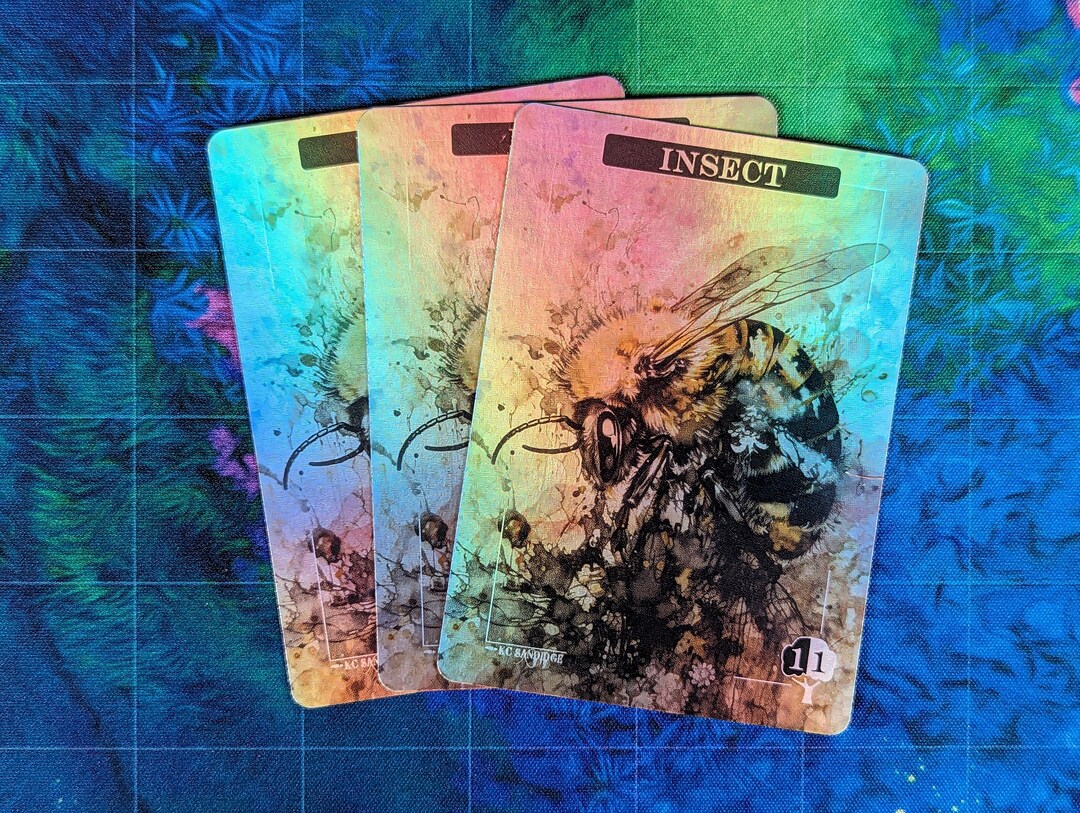 Insect Foil Tokens - 3 Card Pack - Etsy