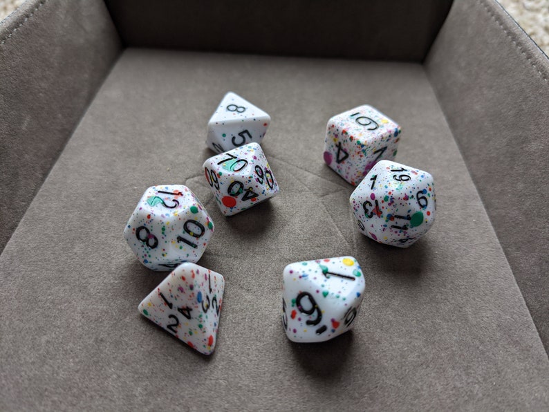 Splatter Paint Dice Dnd Dice Set Polyhedral Dice Set D&D Etsy