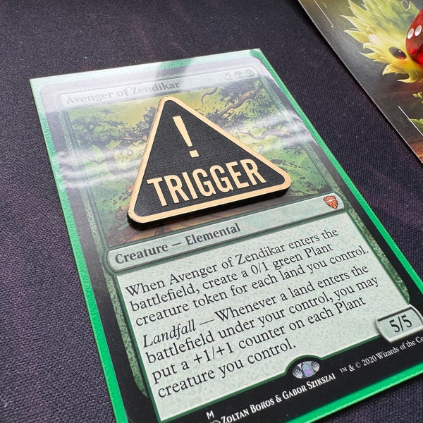 Magic the Gathering - Game State Markers/Tokens [Trigger Token, On the Stack Token, Land Drop Token]