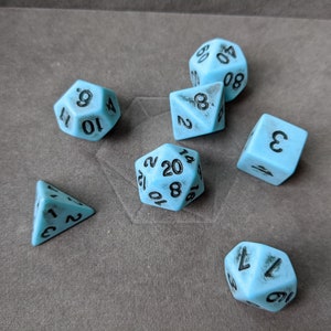 Blue Bones -  DnD Dice Set - Polyhedral Dice Set - D&D Dice - TTRPG Dice - Dungeons and Dragons