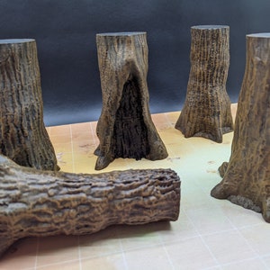 Árvores gigantes de 12 cm de altura (conjunto de 5) - escala de 28 mm (1/58) - Terrain4Print