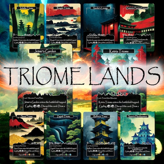 Triome Lands (10 Card Pack) - Magic Proxies - Full Art Proxies