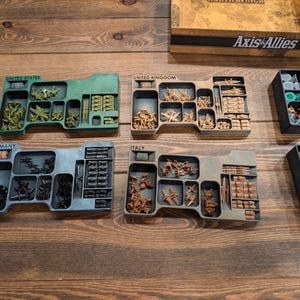 Axis and Allies: North Africa - Inserti per il gioco / Organizzatore di gioco / Accessori (Set completo, 6 pezzi) Painted Set (6 pc)