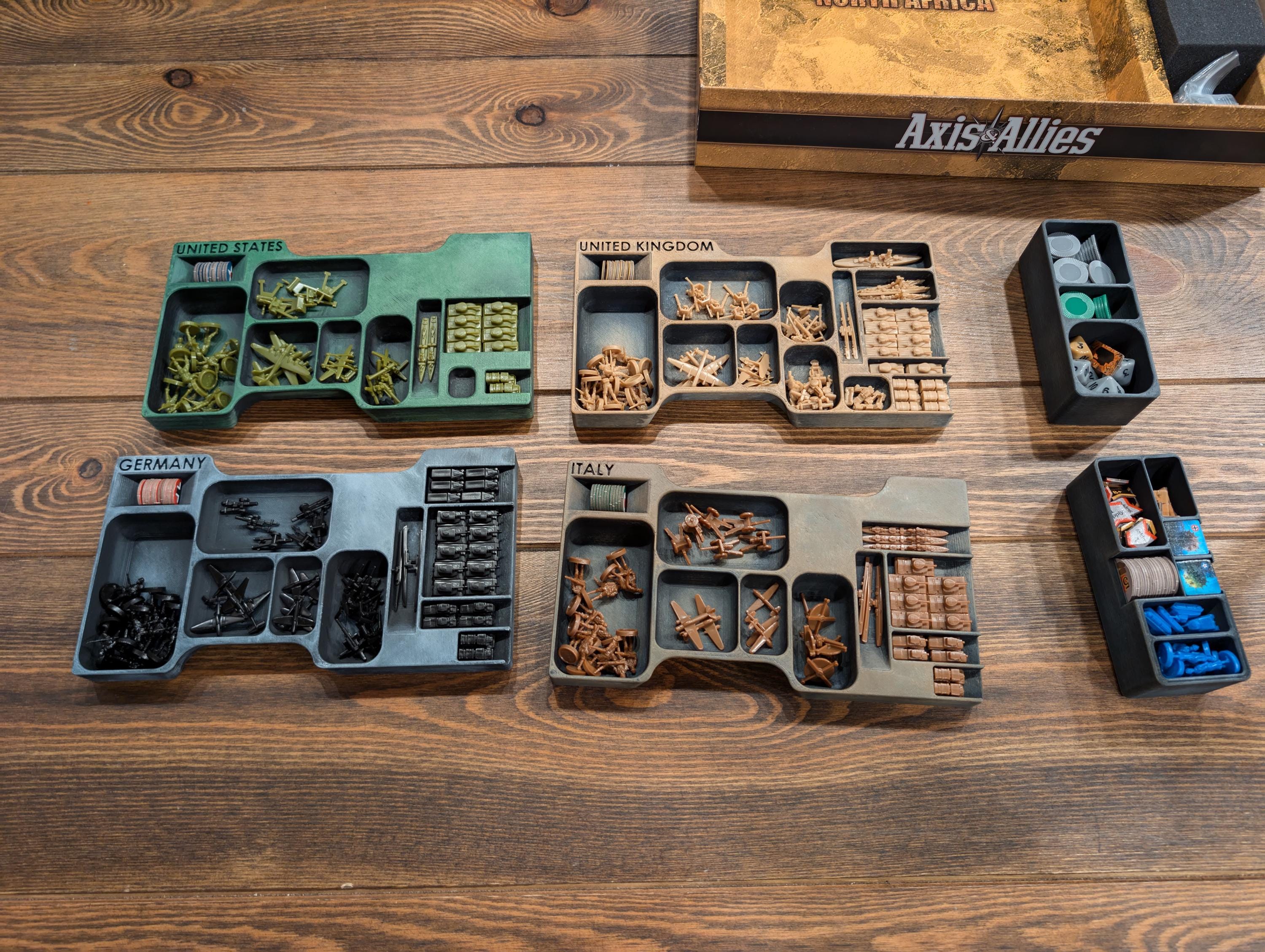 Axis and Allies: North Africa Game Inserts / Game Organizer