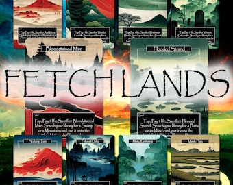 Fetch Lands (10 Card Pack) - Magic Proxies - Full Art Proxies
