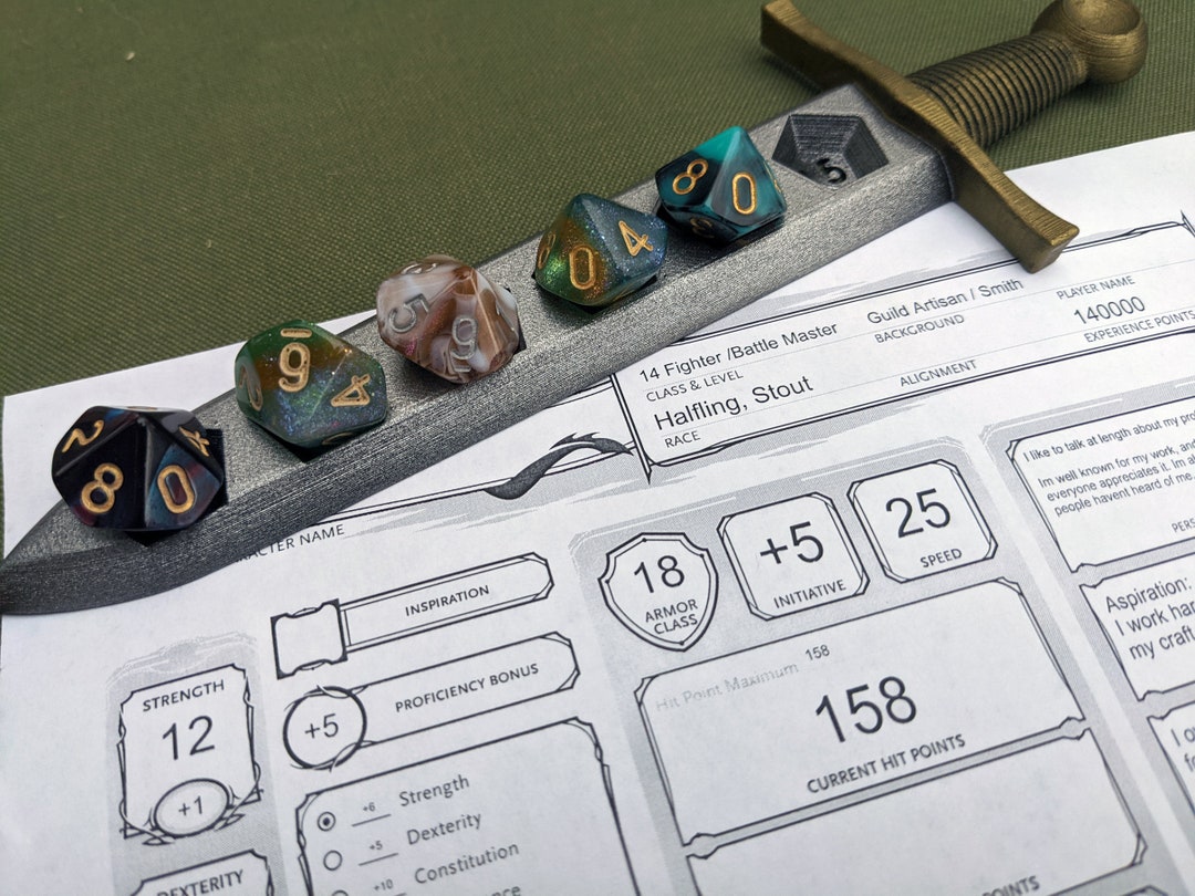 Battle Master Superiority Dice Tracker themed 5e Dungeons and Dragons Dice Holder Etsy