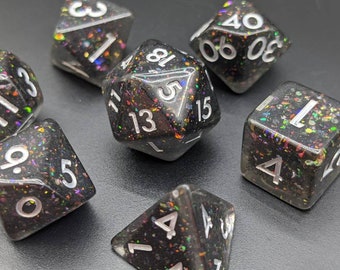 Resin Disco Party Dice -  DnD Dice Set - Polyhedral Dice Set - D&D Dice - TTRPG Dice - Dungeons and Dragons