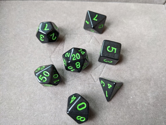 Neon Green And Black Dnd Dice Set Polyhedral Dice Set Etsy Neon Green And Black Dnd Dice Set Polyhedral Dice Set Etsy