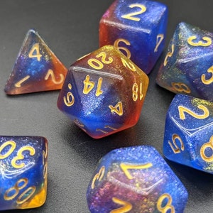 Trifid Nebula Galaxy Set -  DnD Dice Set - Polyhedral Dice Set - D&D Dice - TTRPG Dice - Dungeons and Dragons