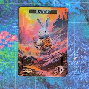 Fichas de conejo 1/1 - Magic Proxies - Proxy de arte completo - Paquete de 3 cartas