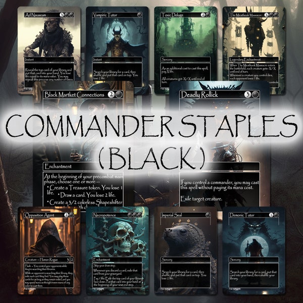 Black Commander Staples Etsy