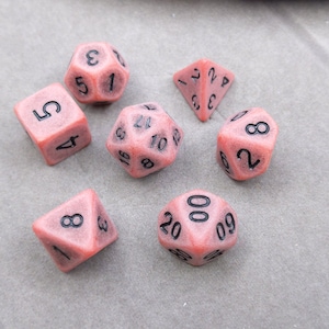 Red Bones -  DnD Dice Set - Polyhedral Dice Set - D&D Dice - TTRPG Dice - Dungeons and Dragons