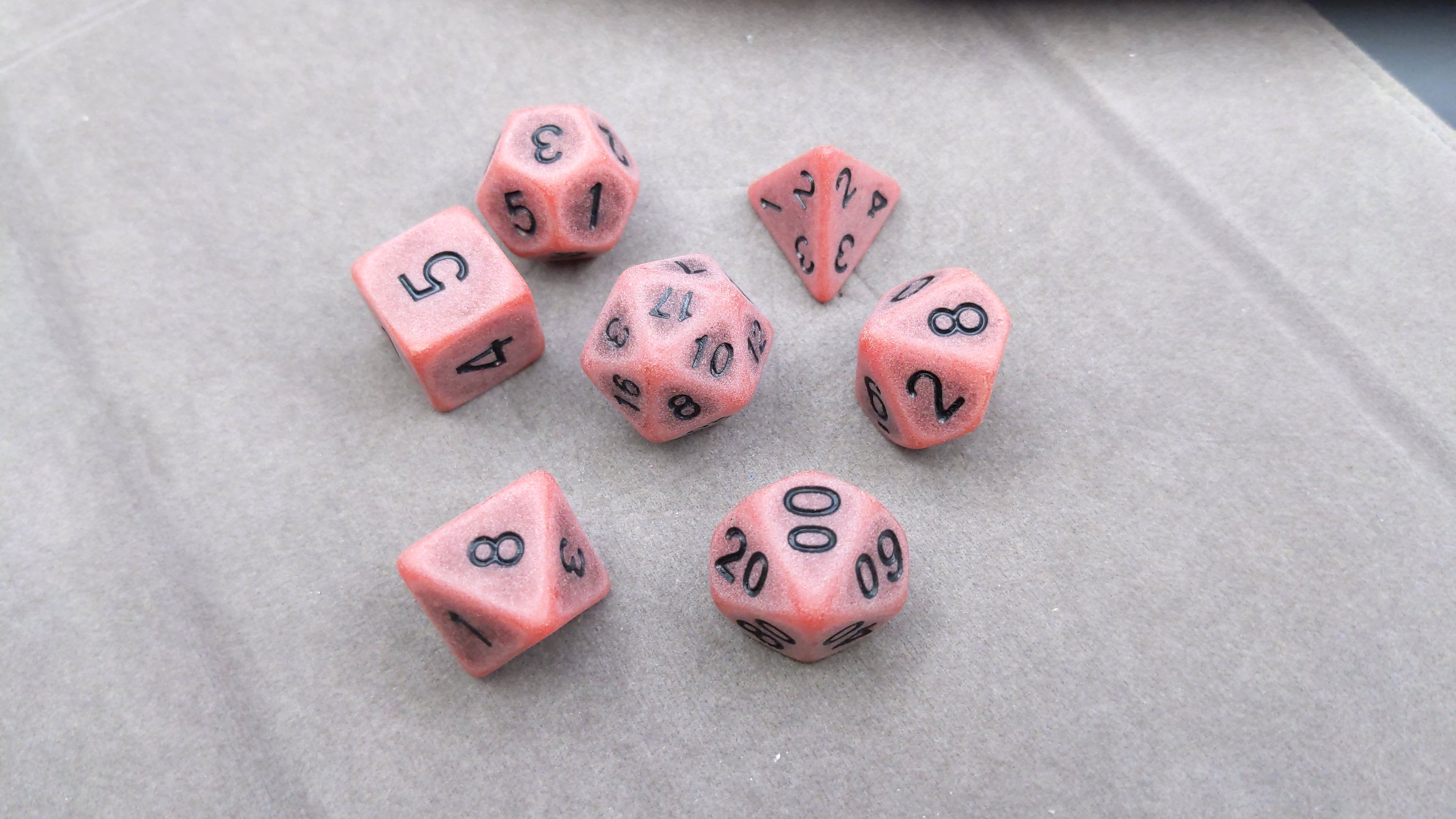 Red Bones -  DnD Dice Set - Polyhedral Dice Set - D&D Dice - TTRPG Dice - Dungeons and Dragons