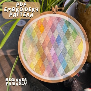 Geometriskt broderimönster för nybörjare, direkt PDF-nedladdning