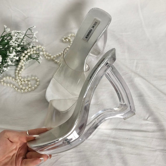 Super Unique 2000s/Y2K Steve Madden Silver & Trans