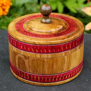 Robinia Black Locust Trinket Box - Handmade Exotic Decorative Jewellery Trinket Box Reclaimed Unique One-off Artisan Wood Woodwork Gift