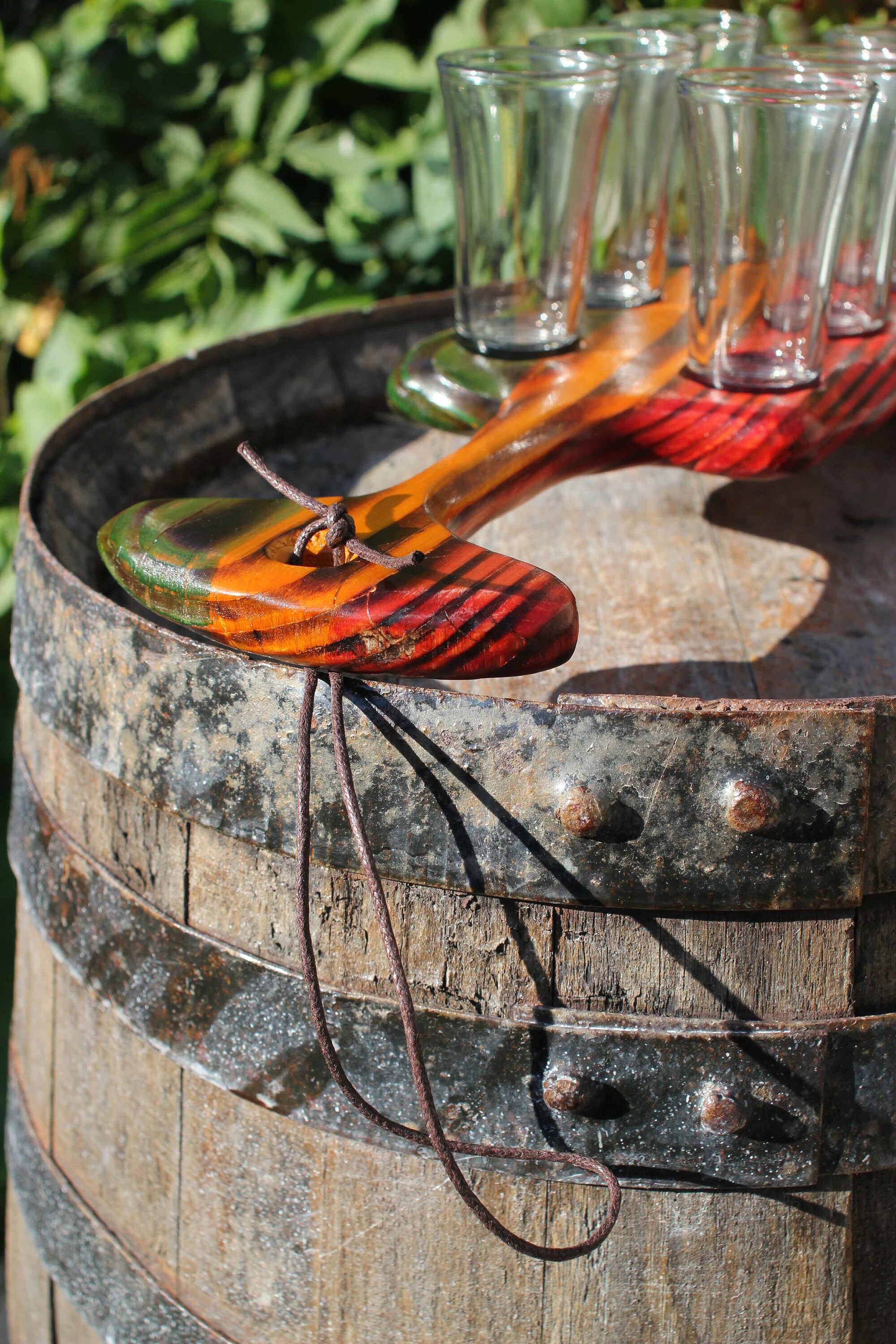 Shot Glass Holder Board Handmade Burnt Cedar Set Reclaimed Etsy