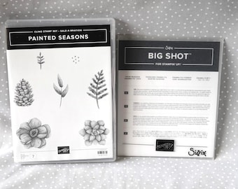 Painted Seasons stamp set & Four Seasons Framelits Dies, BUNDLE-Retired Stampin Up!