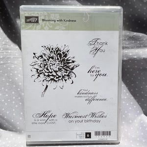 Blooming with Kindness Stampin Up! Stamp set of 6, Retired Stampin Up!
