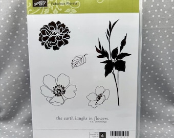 Fabulous Florets stamp set, Retired Stampin Up! Used