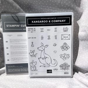 Stampin Up à la retraite ! Lot d'estampes Kangourou et compagnie et de matrices de découpe Kangourou