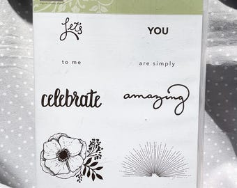 Amazing You stamp set, Retired Stampin Up! SALE-A-BRATION, Used