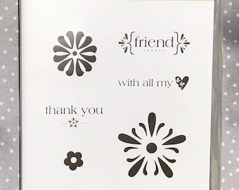 Retired Stampin Up! With All My Love Stamp set of 6