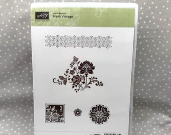 Fresh Vintage stamp set, Retired Stampin Up! SALE-A-BRATION