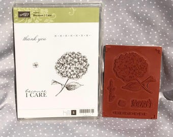 BRAND NEW Hostess Retired Stampin Up! Because I Care Stamp set of 15