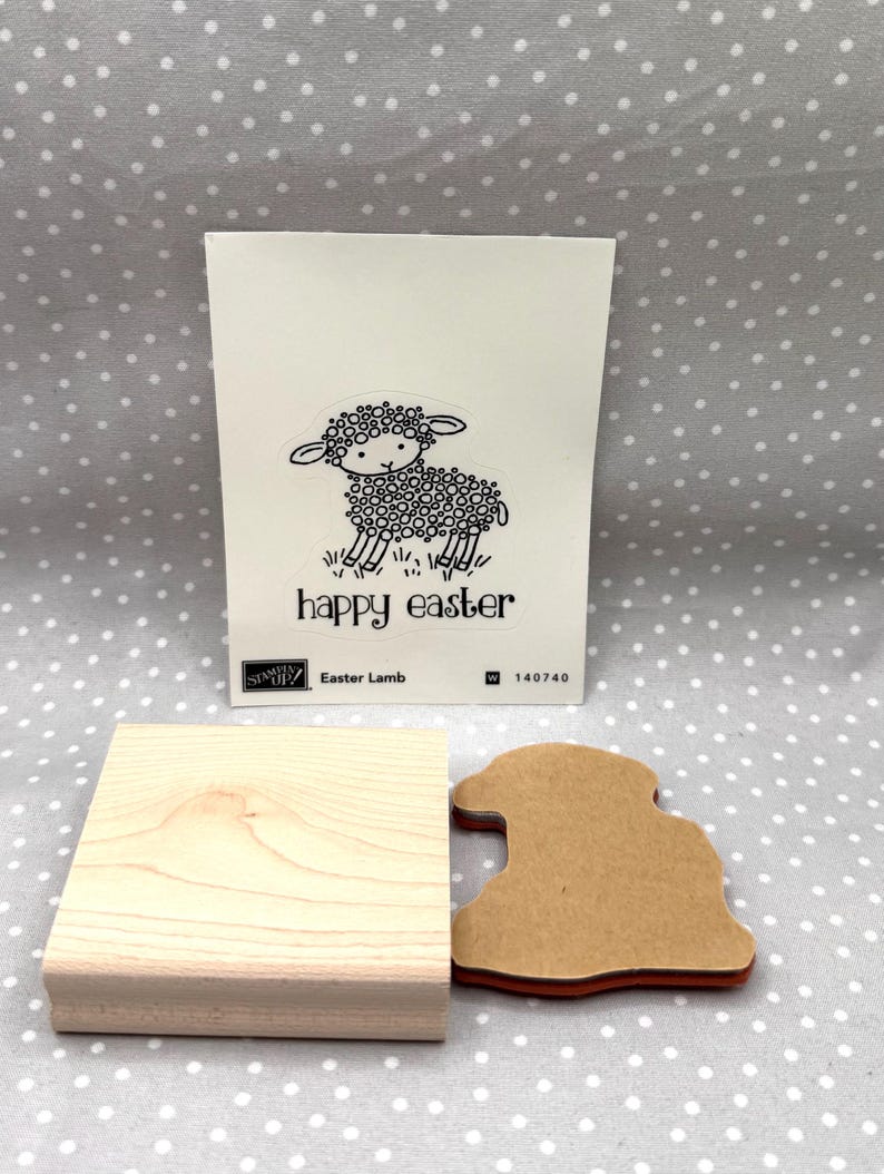 Easter Lamb Single Stamp, Retired Stampin Up, Wood Mounted, BRAND NEW ...