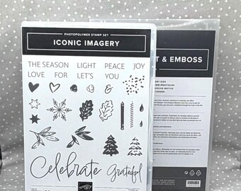 Iconic Imagery stamp set and matching  Framelits/Dies Retired Stampin Up! BUNDLE