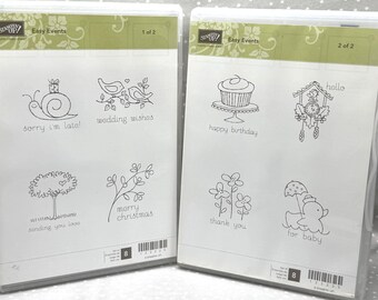 Retired Stampin Up! Better Together Stamp Set, 2 Stamps Set With 19 ...